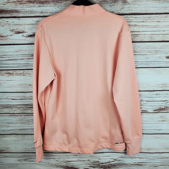 NWT Nike Mens Medium Standard Issue Light Pink Cotton Golf Cardigan Jacket - Picture 8 of 10